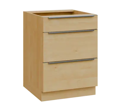 SIS - 6Z33 spodní skříňka, 3-zásuvková, 870x600x600, javor horský